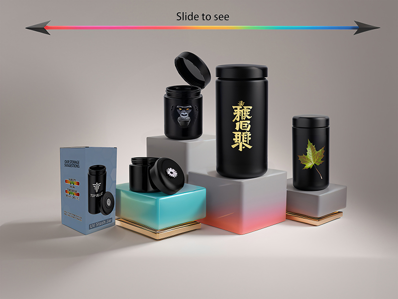 Ultraviolet Protective Glass Jar With ABS Lid 250 ml - 1/2 oz