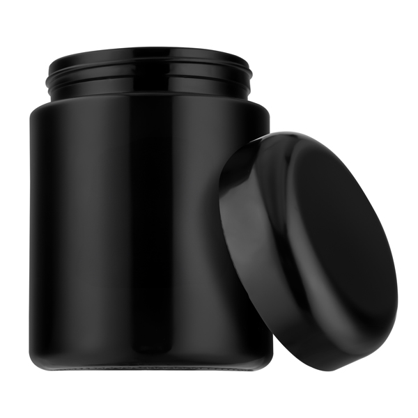 Ultraviolet Protective Glass Jar With ABS Lid 250 ml - 1/2 oz