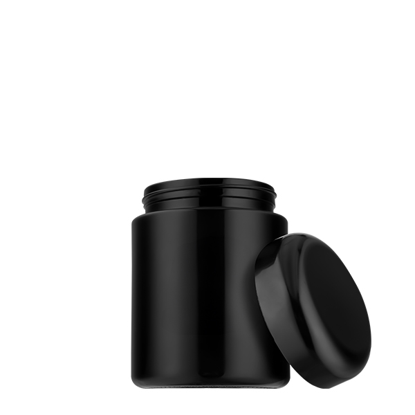 Ultraviolet Protective Glass Jar With ABS Lid 250 ml - 1/2 oz