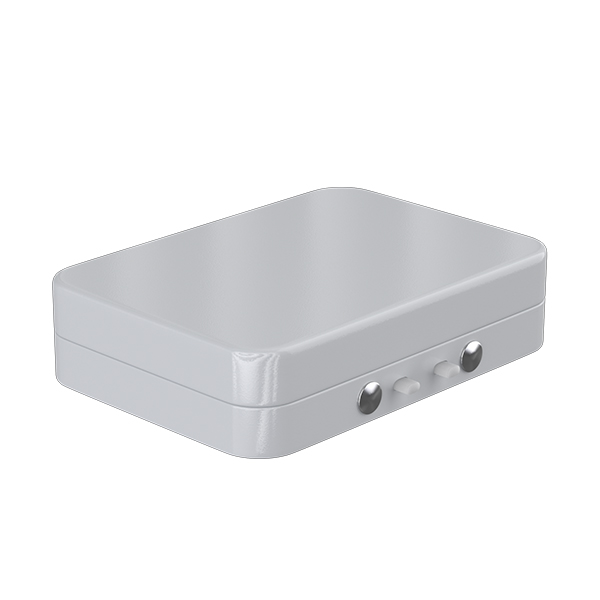 Top Blue 80mm x 58mm Child-Resistant Security Tin Box With Hinged-Lid